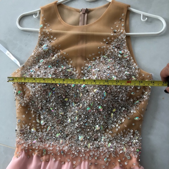 Terani Couture Pink Crystal illusion Dress-BNWT - Picture 9 of 10